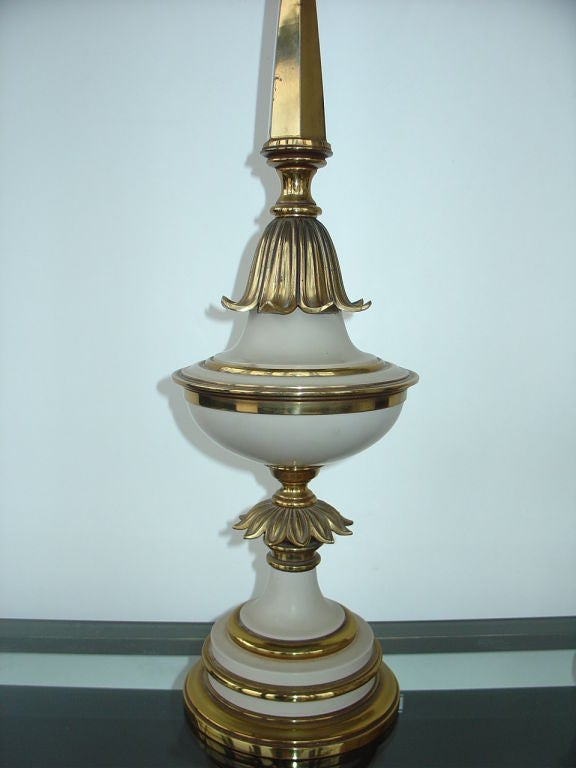 Brass Pair of Stiffel Lamps