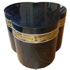 Mastercraft Side Table with a Bernhard Rohne Acid-Etched Banding