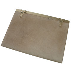 Used Leather Desk Blotter