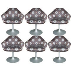 Set of twelve 1970
s Swivel Dining Chairs