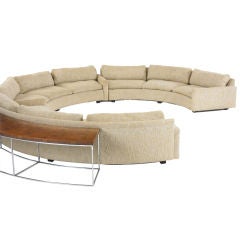 sectional sofa with table by Milo Baughman