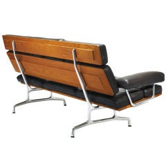 Teak and Leather sofa by Charles and Ray Eames