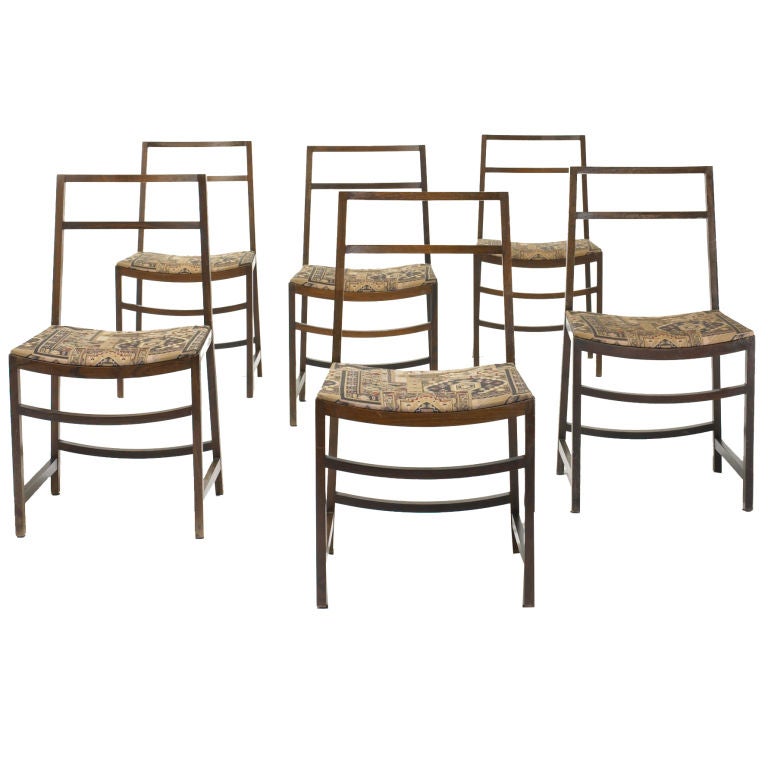dining chairs, set of six by Renato Venturi