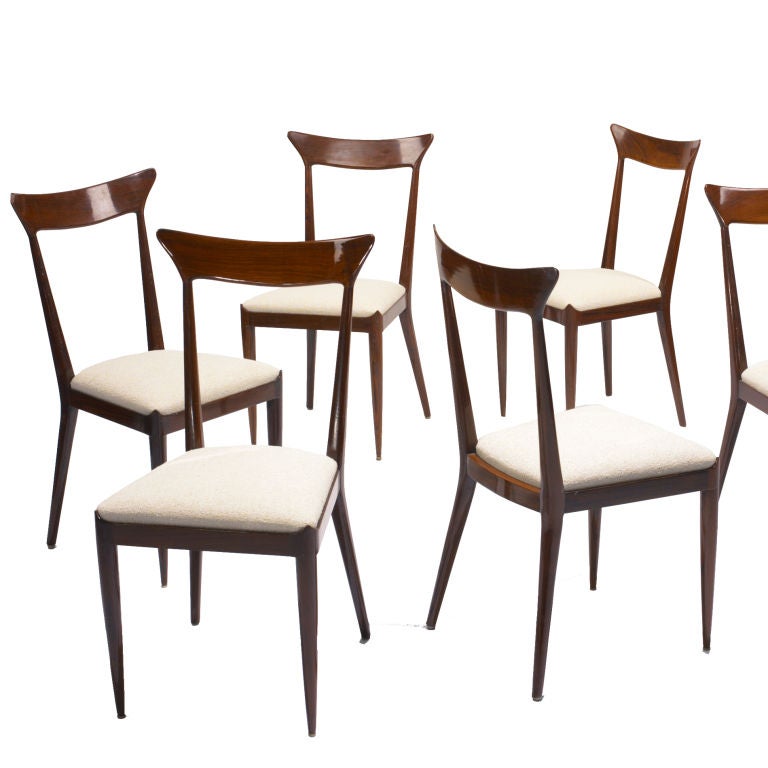 dining chairs, set of six by Ico and Luisa Parisi