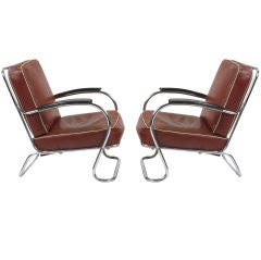 lounge chairs, pair by K.E.M Weber