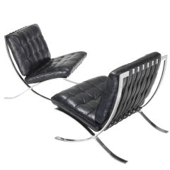 Barcelona chairs, pair by Ludwig Mies van der Rohe