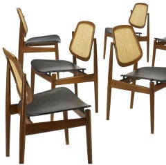 dining chairs, set of six by Arne Vodder