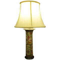 19th Century Chinese trumpet shaped vase, as lamp