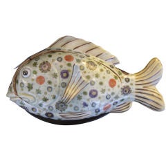 JAPANESE PORCELAIN FISH SHAPED BOX