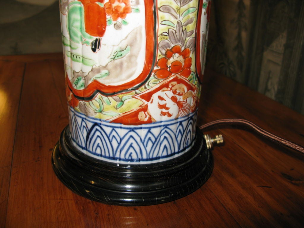 19th Century Japanese Imari Lamp For Sale at 1stDibs