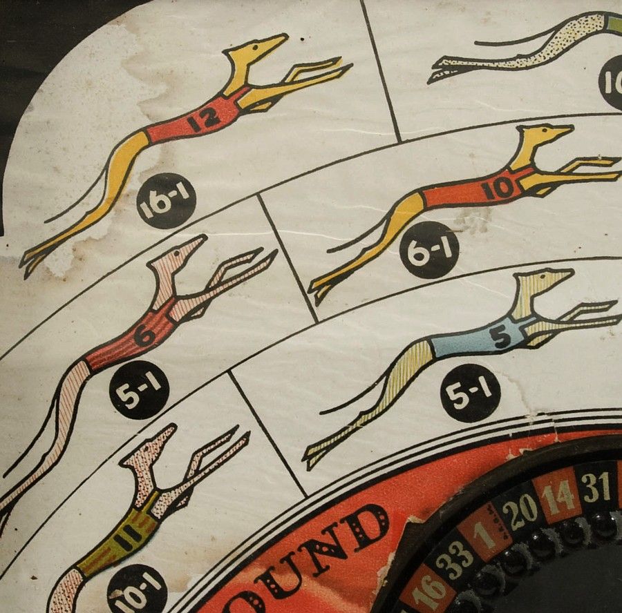 DOG RACE PENNY BETTING GAME, 1910-30: