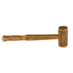 Antique ODD FELLOWS CEREMONIAL GAVEL, MADE FOR A PHYSICIAN IN TEXAS