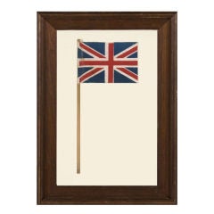 Antique BRITISH UNION JACK PARADE FLAG, 1890-1920