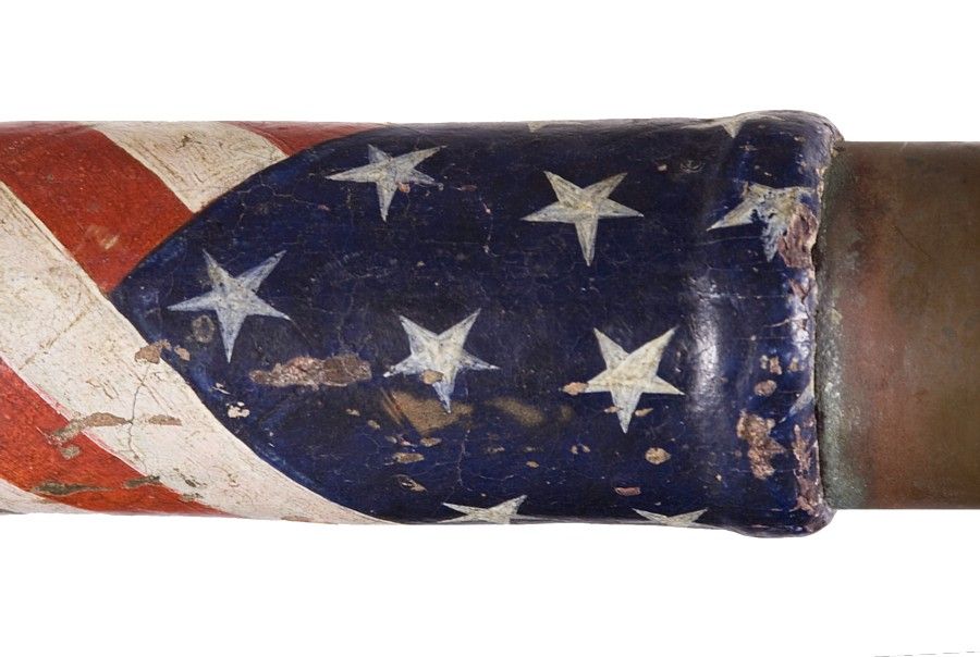 19th Century MID-19TH CENTURY SHIP’S TELESCOPE WITH PATRIOTIC-PAINTED HANDLE