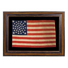 38 STARS, COLORADO STATEHOOD, A VERY RARE MEDALLION PATTERN FLAG