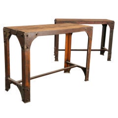 Used Industrial Butcher's Block Table