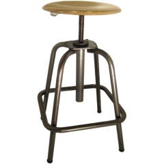 Vintage Industrial French Stool