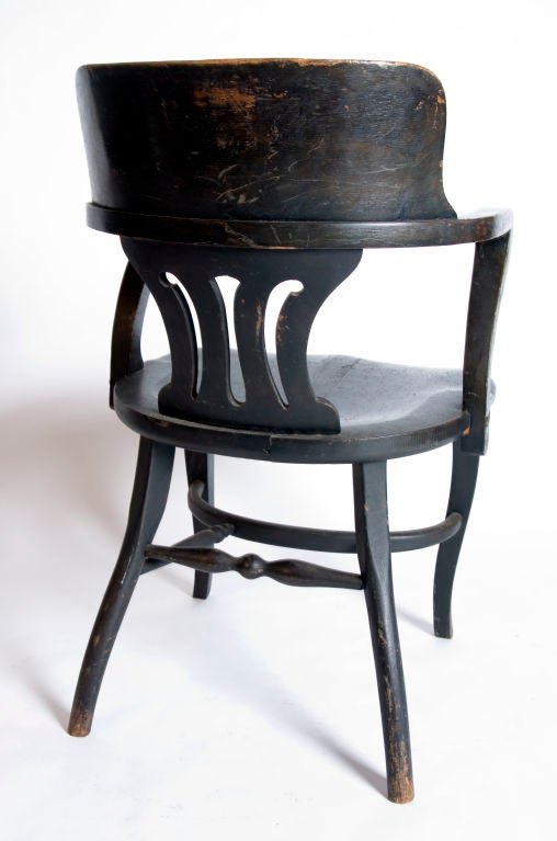 Wood Vintage Library Chairs