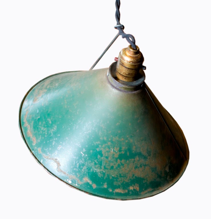 Wonderful green adustable tilting pendant lights. Priced individually