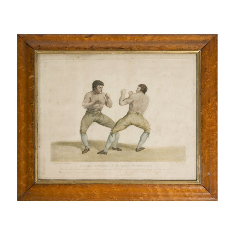Antique Boxing Print at 1stDibs