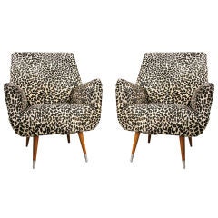 Leopard Print Lounge Chairs