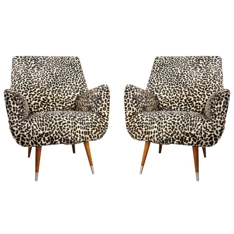 Leopard Print Lounge Chairs