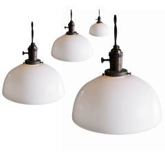 Milk Glass Shade Pendant Lights