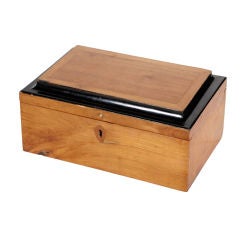 Antique Swedish Biedemeier Fruit Wood Box
