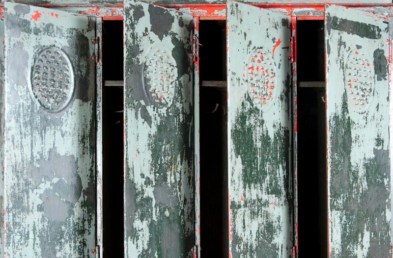Mid-20th Century Industrial Painted Lockers