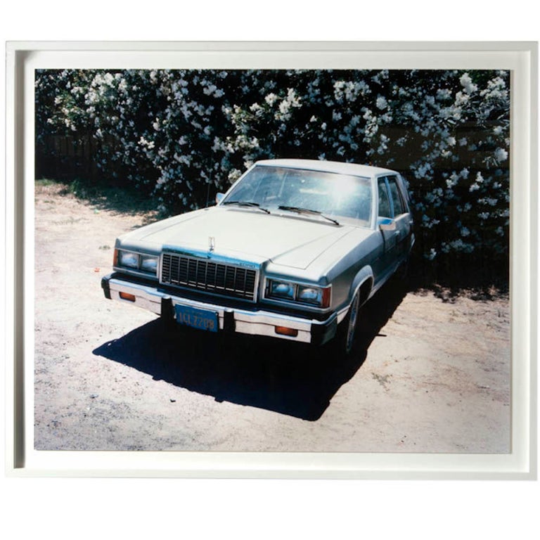 Old Ford and Flowers Framed Photograph For Sale