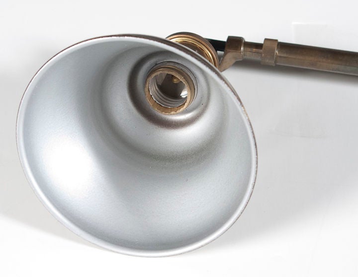 20th Century Navy Hospital Bed Clamp Lamp