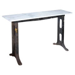 Industrial Marble & Iron Console