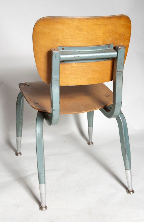 Vintage School Chairs In Fair Condition In San Francisco, CA