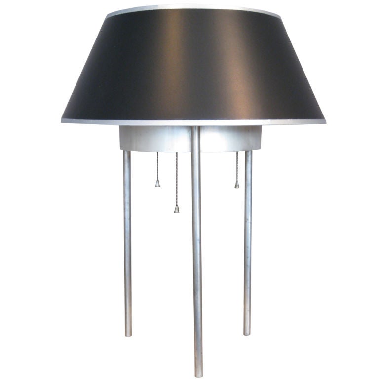 Benjamin Baldwin Three Legged Satin Chrome Lamp for Hansen