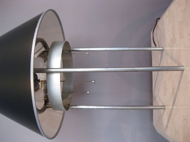 Benjamin Baldwin Three Legged Satin Chrome Lamp for Hansen 1