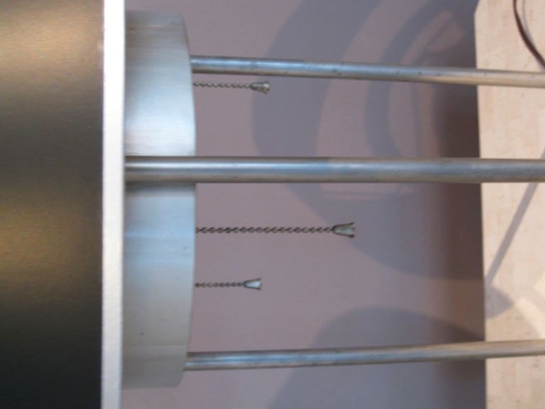 American Benjamin Baldwin Three Legged Satin Chrome Lamp for Hansen