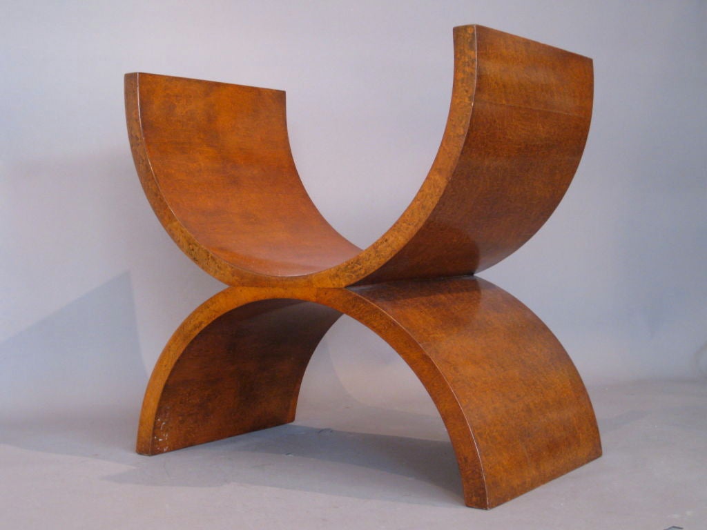 Pair Jay Spectre Thuya Burl Wood Benches 1