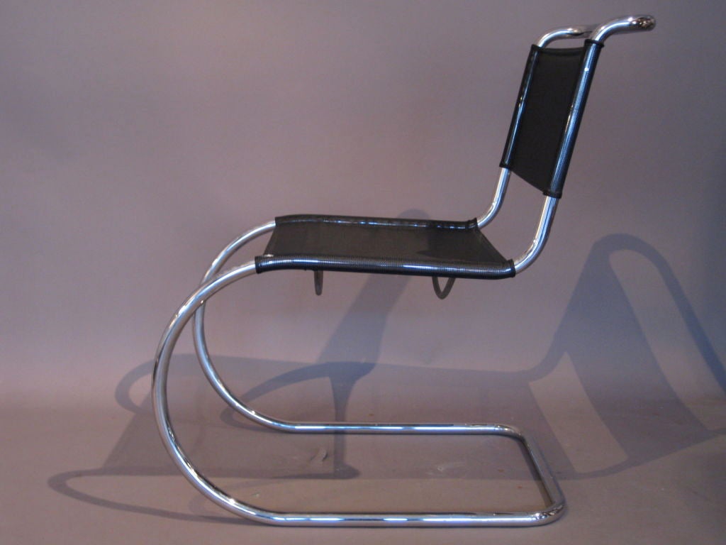 German Pair Mies van der Rohe MR Side Chairs by Thonet
