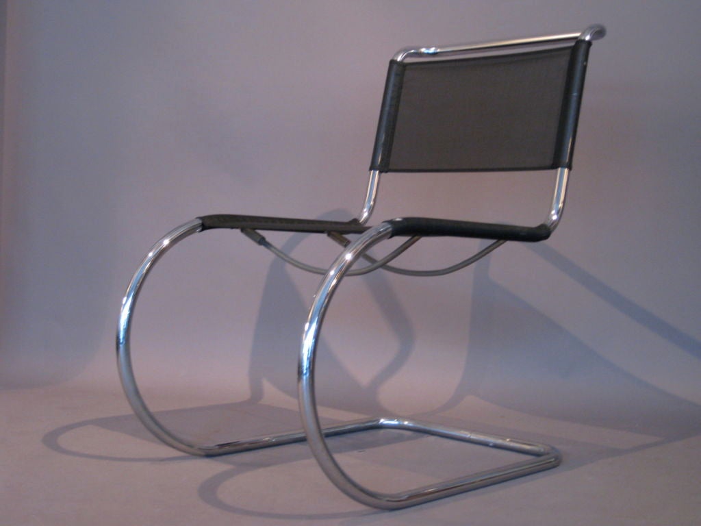 Pair Mies van der Rohe MR Side Chairs by Thonet 3