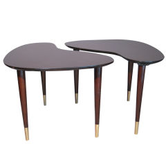 Pair Freeform Tripod Side Tables c.1949