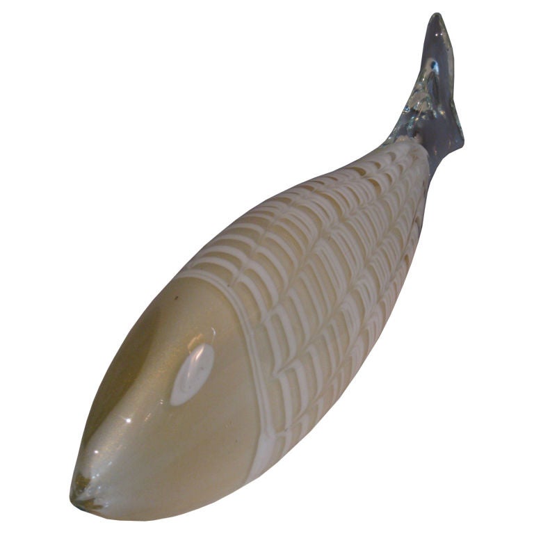 Large Vintage Murano Glass Fish by Barovier & Toso