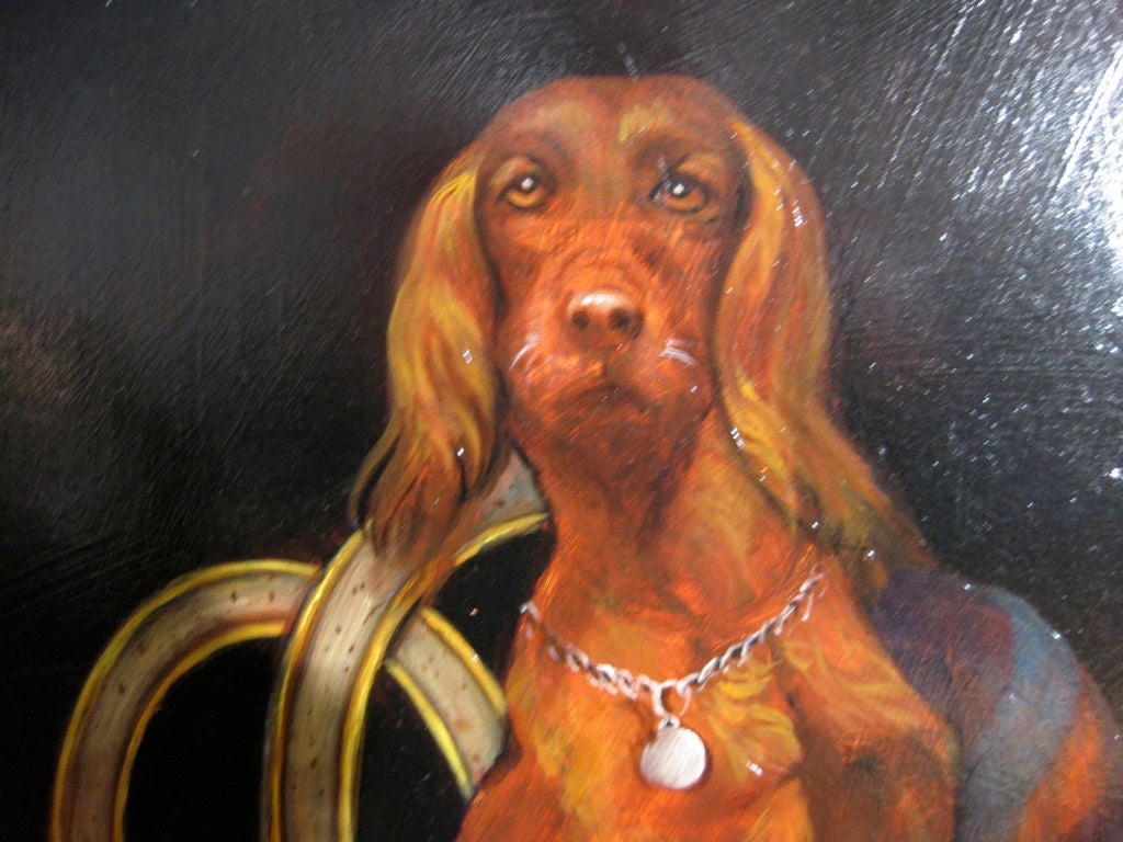 Carol Cunliffe Sheppard Painting of Irish Setter c.1960's