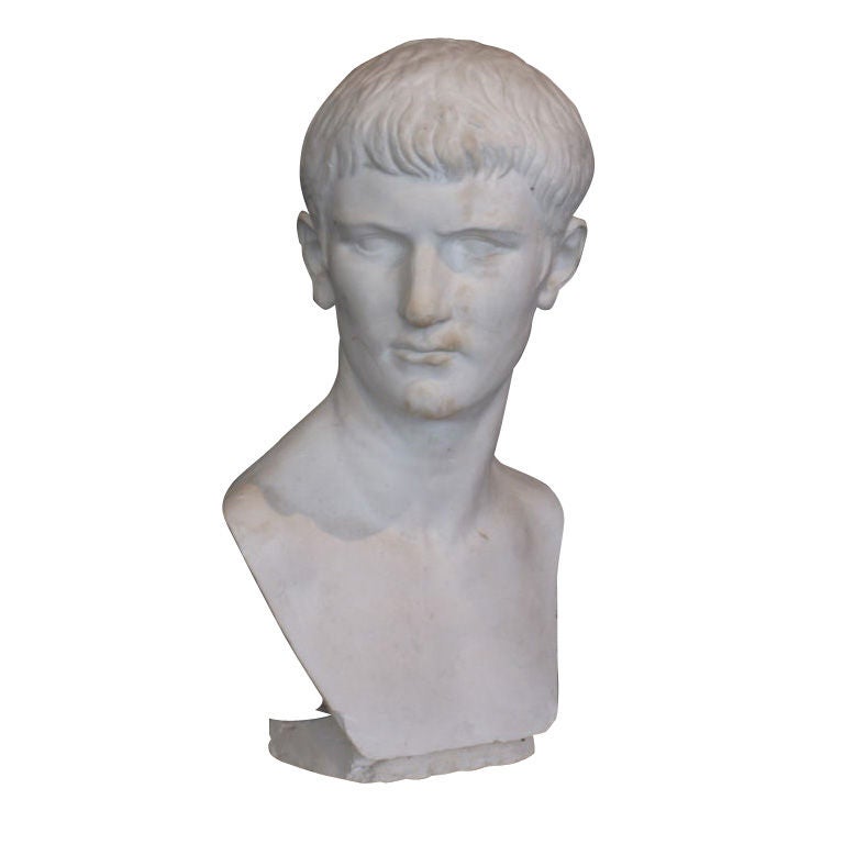 Plaster Cast of Roman Bust of Caesar c.1960's at 1stDibs