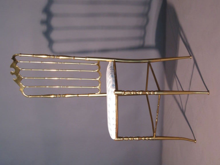 Mid-20th Century Italian Brass Chiavari Chair