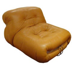 A  Modernist Club Chair in Leather by Tobia Scarpa