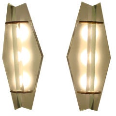 Two Pairs of Wall Sconces by Fontana Arte model #1943
