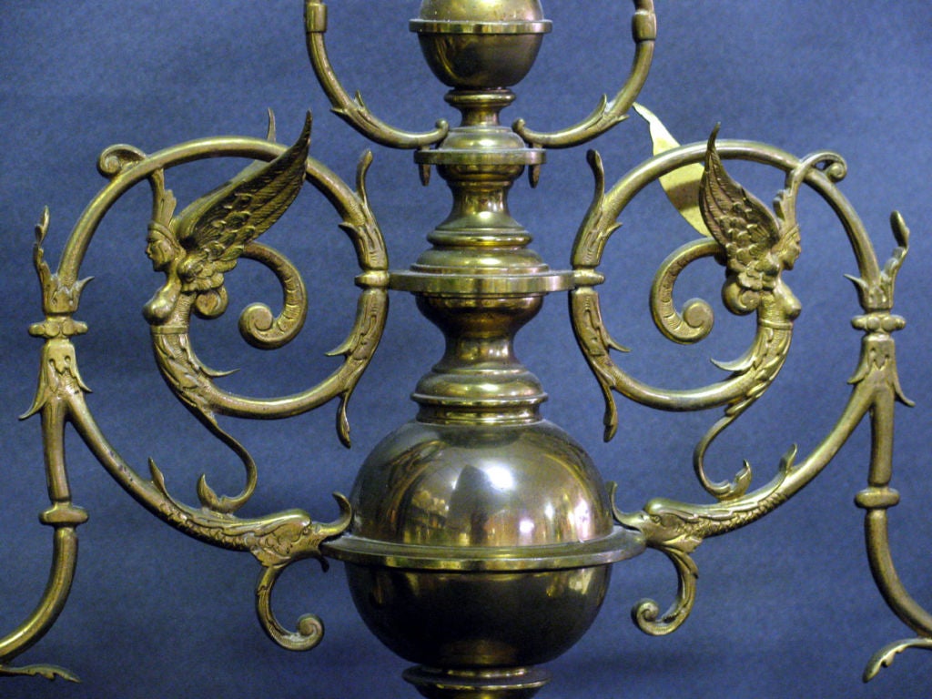 19th Century Pair of Brass Dutch Candelabras For Sale