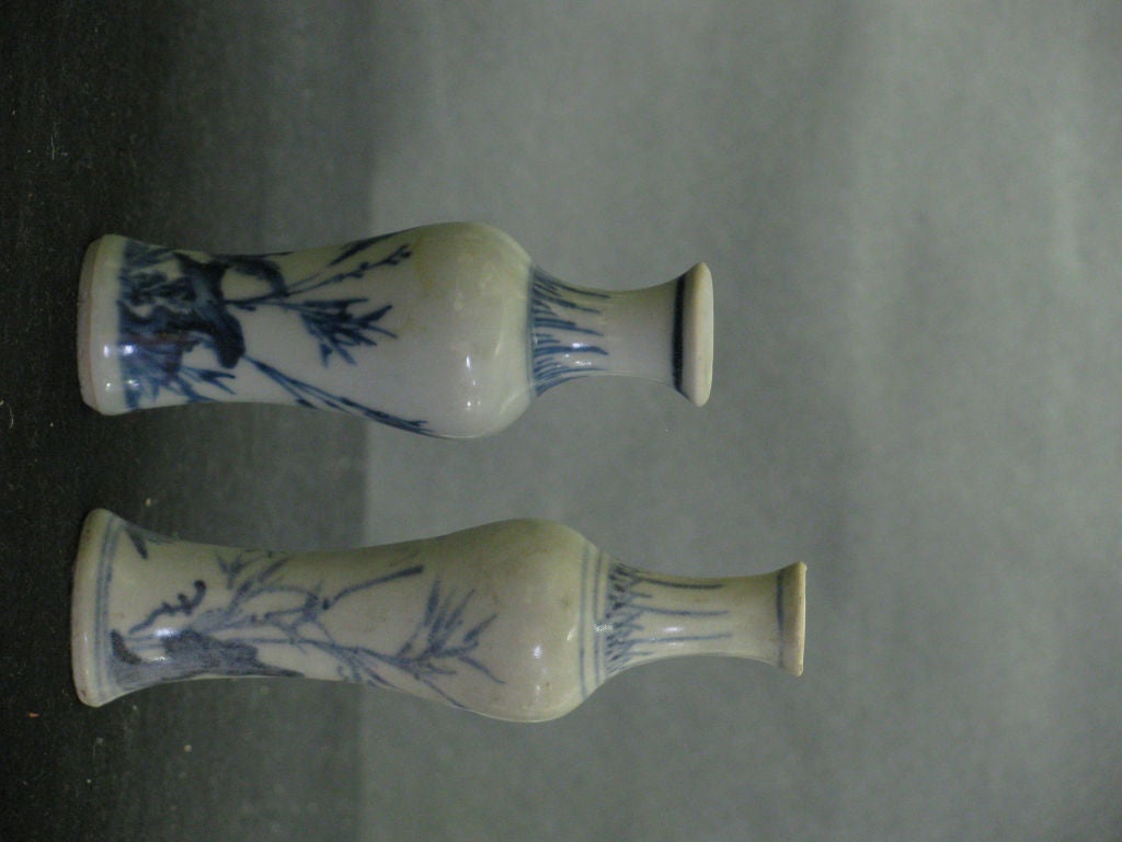 Small Ming Porcelain blue and white bottles from the Hatcher Collection, various shapes - Priced $275.00 EACH.