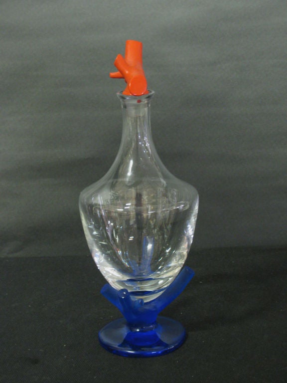 French Exotic Daum Crystal Decanter
