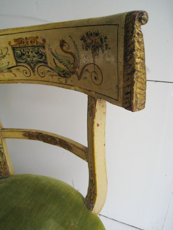 Hand Painted Italian Chair For Sale 3